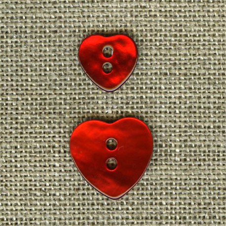 New enamelled mother-of-pearl heart, Cherry 67