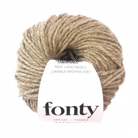 FONTY wool knitting yarn qual. TARTAN col. Muesli 2023