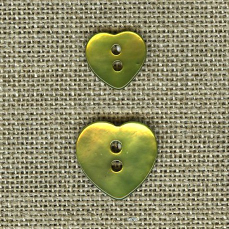 New enamelled mother-of-pearl heart, Pistachio 43