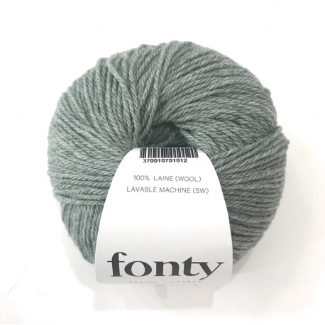 FONTY wool knitting yarn qual. TARTAN col. Green-Grey 2013