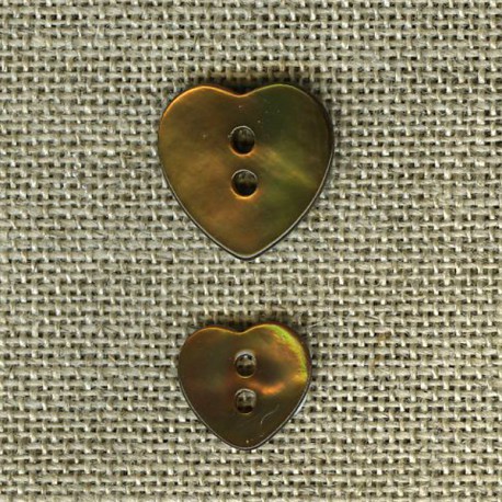 New enamelled mother-of-pearl heart, Gold 45
