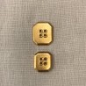 Metal Button Rectangle, col. Gold