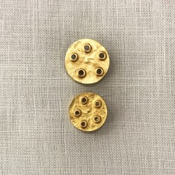 Metal Button Space Edge, col. Gold