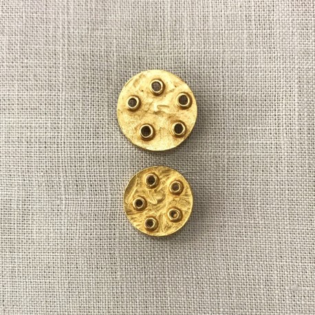 Metal Button Space Edge, col. Gold