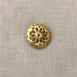 Bouton Métal Rosette, col. Or