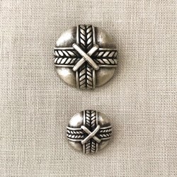 Bouton Métal Amulette, col. Argent