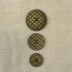 Polyester Button Versailles, col. Chestnut/ Old Gold