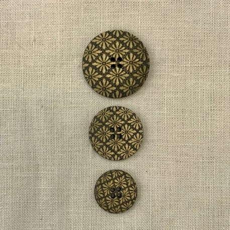 Polyester Button Versailles, col. Chestnut/ Old Gold