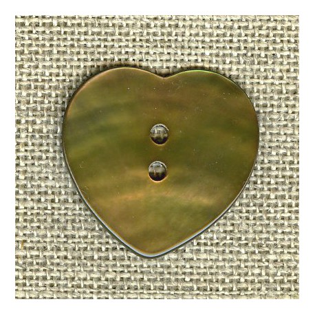 Big Heart enamelled mother-of-pearl, Bronze