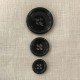Bouton de Costume en Polyester Vernis, col. Noir