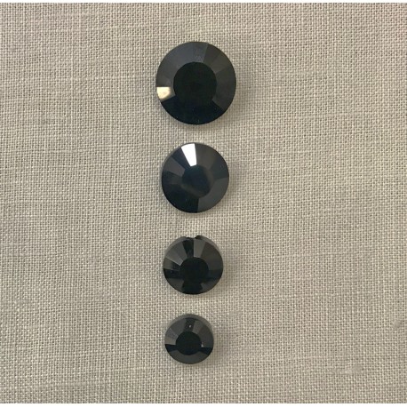 Strass Button Gala, col. Black Diamond