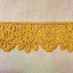Ruban Guipure Je T'Aime un Peu Beaucoup, col. Curcuma