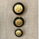 Enamelled Metal Button James, col. Gold/ Black