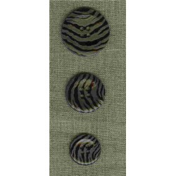 Bouton Nacre gravée zébrée