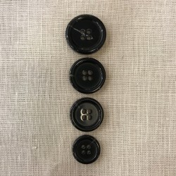 "Costard" Polyester Suit Button, col. Jasper P Black