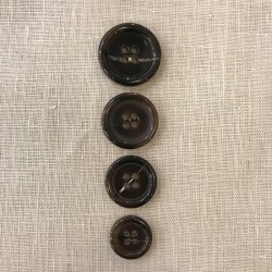 "Costard" Polyester Suit Button, col. Jasper Brown