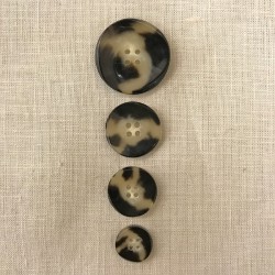 Polyester Button Sous La Pluie, col. Brown Jasp