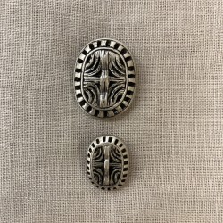 Metal Button Nairobi, col. Silver