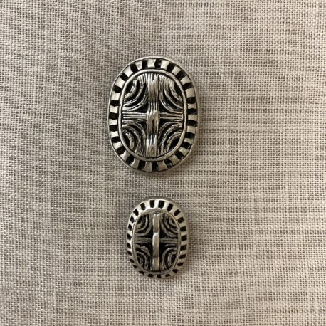 Metal Button Nairobi, col. Silver