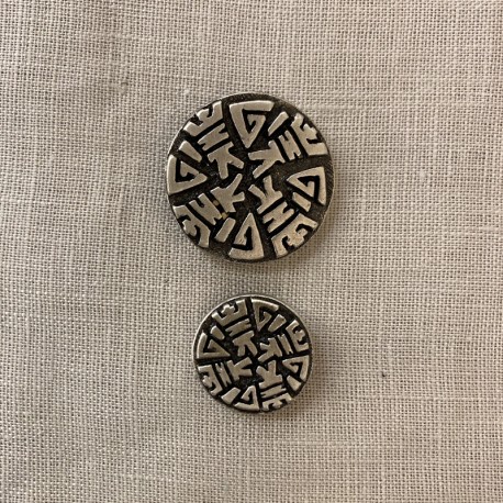 Bouton Métal Atlantide, col. Argent