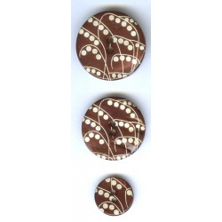 Mahogany mother-of-pearl with lily engraving