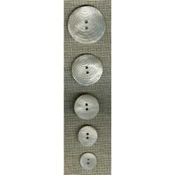 Bouton Nacre naturelle gravée Pop 70's, Blanche