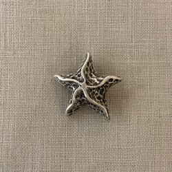 Metal Button Astérie, col. Silver