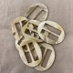 Boucle de Ceinture Ovale en Corne Blonde
