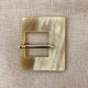 Boucle de Ceinture Carré en corne blonde