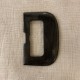 Belt Buckle D Shape in Brown Horn