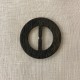 Boucle de Ceinture Ronde en Corne Brune