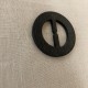 Boucle de Ceinture Ronde en Corne Brune