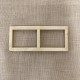 Boucle de Ceinture Lunette en Corne Blonde