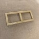 Boucle de Ceinture Lunette en Corne Blonde