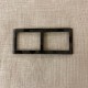 Boucle de Ceinture Lunette en Corne Brune