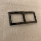 Boucle de Ceinture Lunette en Corne Brune