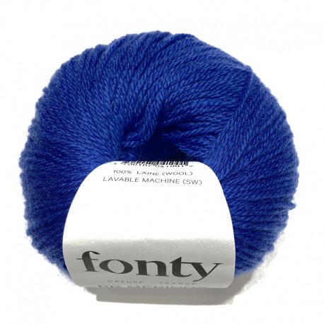 FONTY wool knitting yarn, qual.BB MERINOS, col. Outremer 818
