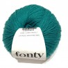 FONTY wool knitting yarn, qual.BB MERINOS, col. Emerald 823