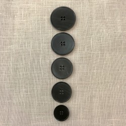 Eco Polyester Simple Button Respect Nature, col. Black