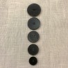 Bouton Simple en Eco Polyester Respect Nature, col. Noir