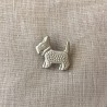 Scott The Dog Button, col. Light Silver