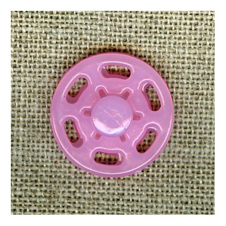 Color Snap Fastener Plastic Button, col. Pink Tutu