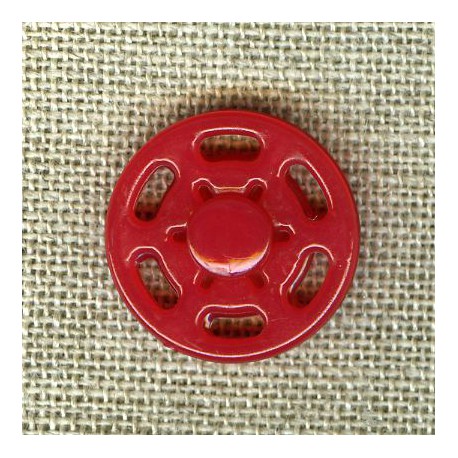 Color Snap Fastener Plastic Button, col. Hermes Red