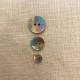 Bouton Nacre Imprimée, Rainbow
