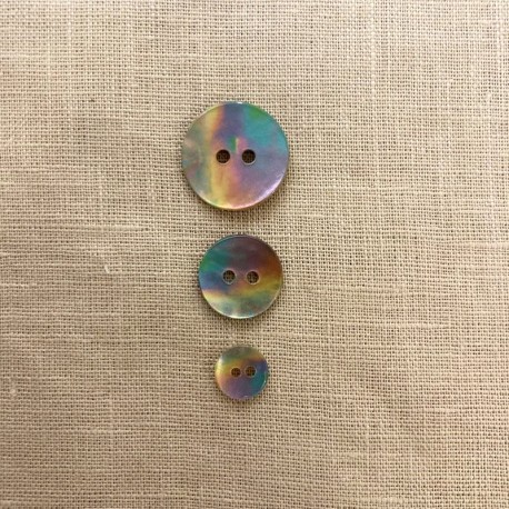Bouton Nacre Imprimée, Rainbow