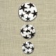 Engraved mother-of-pearl button Rain of stars, col. Carbone