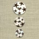Engraved mother-of-pearl button Rain of stars, col. Spangled chocolate