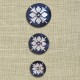Engraved mother-of-pearl button Bellflower, col. Blue hour