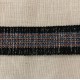 Gros Grain Bayadere Ribbon Weaving, col. Black/ Silver Lurex
