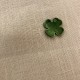 Bouton Pampille en Nacre Emaillée Get Lucky, col. Trèfle